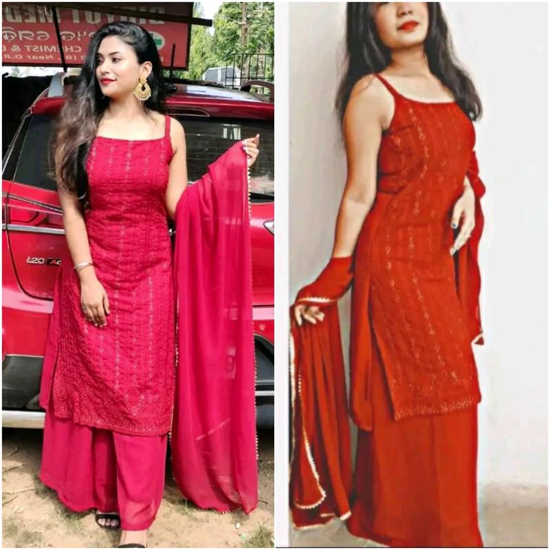 Partywear Women Kurti with Dupatta Set, 16