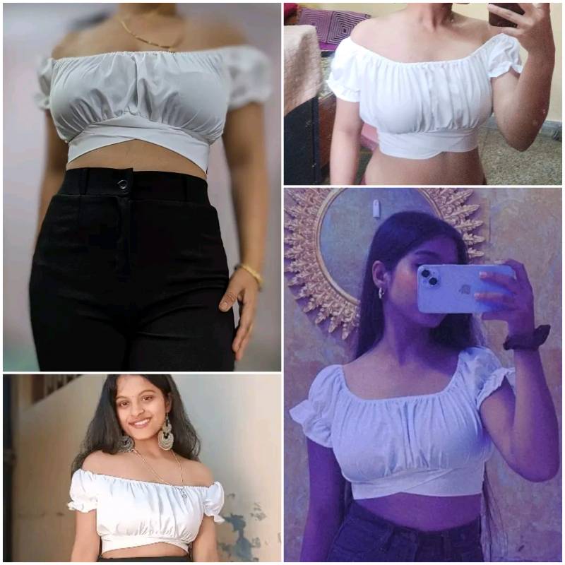 Half Shoulder Women Crop Top & Tunics, 10
