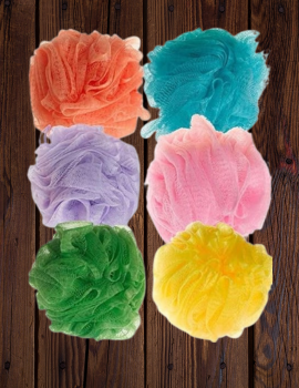 Bath Sponge Round Loofah High Lather Cleansing For Men & Women, Multicolor