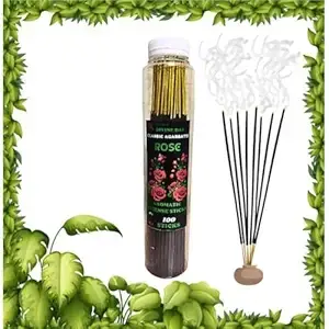 Sanjay's Divine Day Rose Aromatic Incense Sticks, 100 Sticks