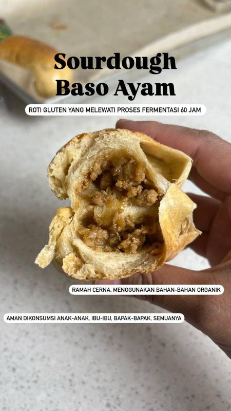 Premium sourdough baso ayam organik