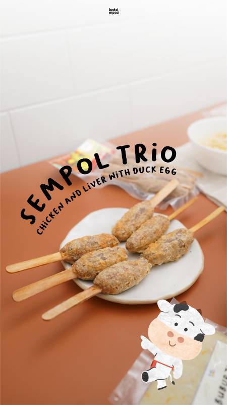 Sempol trio (ayam & hati organik+telur bebek organik)