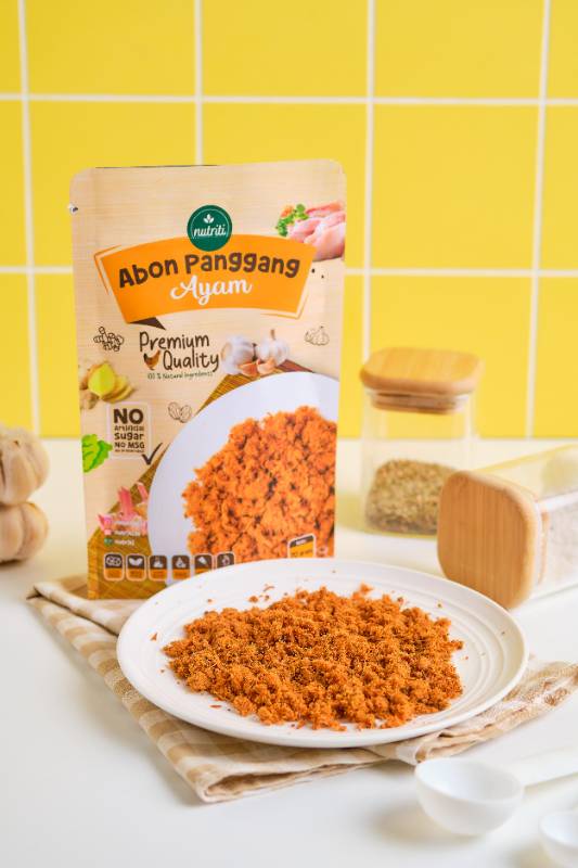 Abon ayam organik panggang