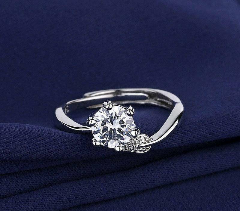 cubic zirconia ring adjustable