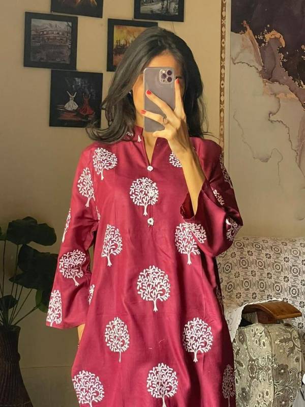 2pcs women stitched linen 2 shirt and trouser