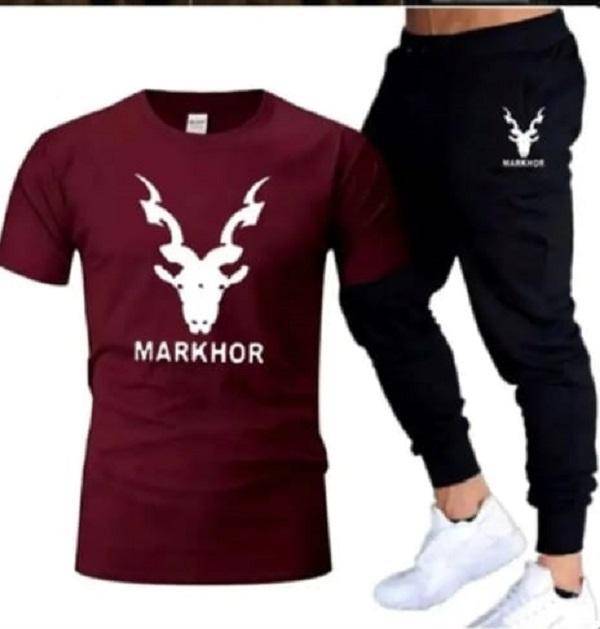 Man printed polyester track suit
