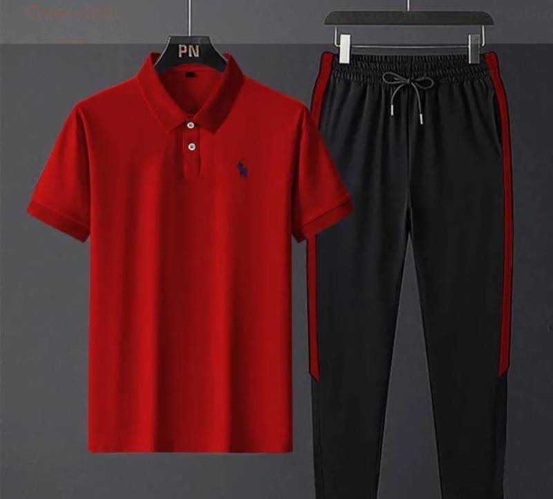 2pcs man micro interlock printed track suit