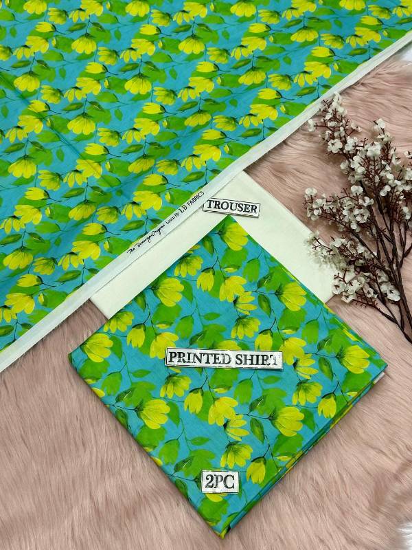 2pcs women unstitched Digital print suit code13