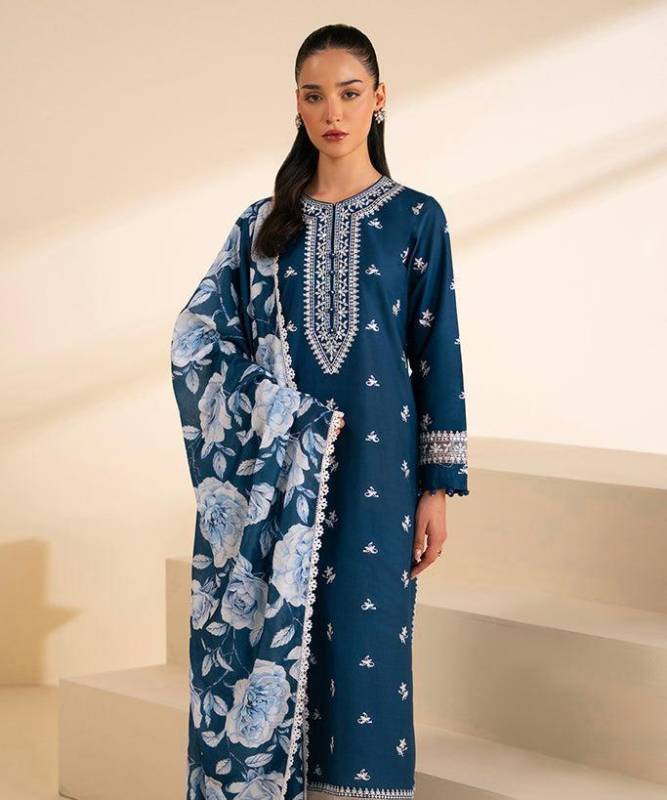 3pcs women Unstitched new style embroidered