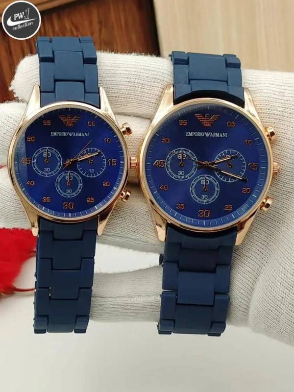 stylist unisex Watch set 2pcs water resistant quartz