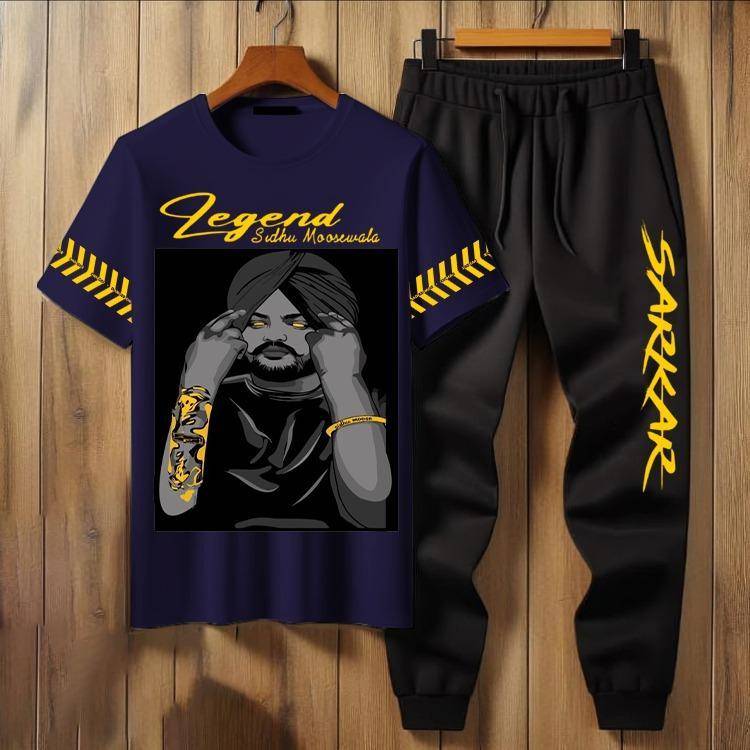men's printed polyester track suit 2pec set for ultimate comfort 18