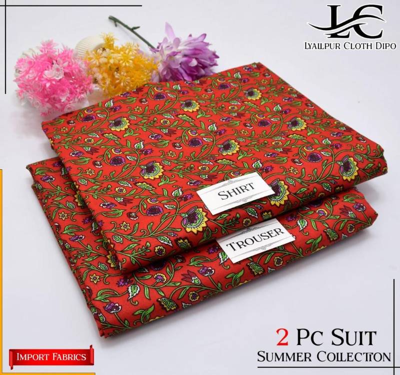 2pcs women unstitched suit code11