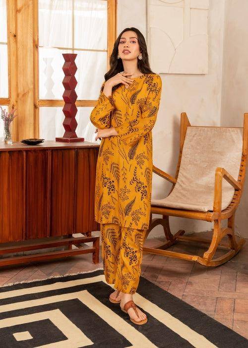 2pcs women stitched linen 6 shirt and trouser