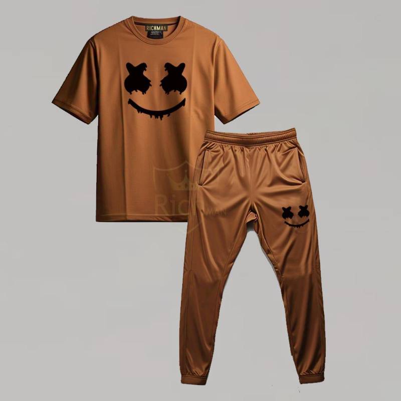 men's printed polyester track suit 2pec set for ultimate comfort 13