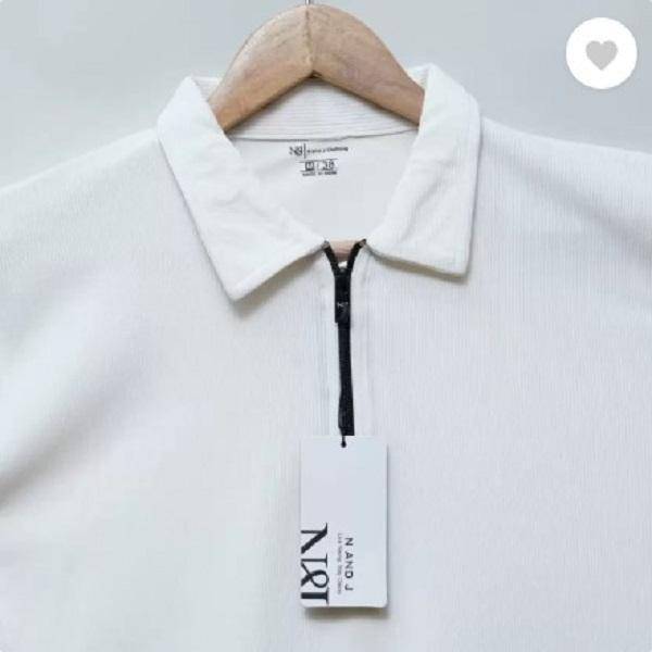 man cotton plain polo Tshirts 1pcs round neck