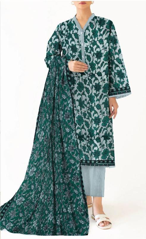 3pcs women q unstitched suit