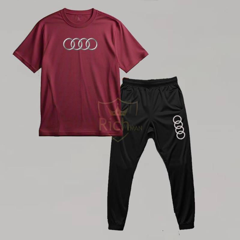 men's printed polyester track suit 2pec set for ultimate comfort 12