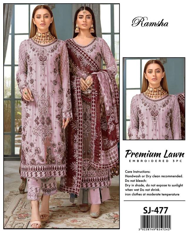 3 Pcs Women's Unstitched Embroidered Suit
code3