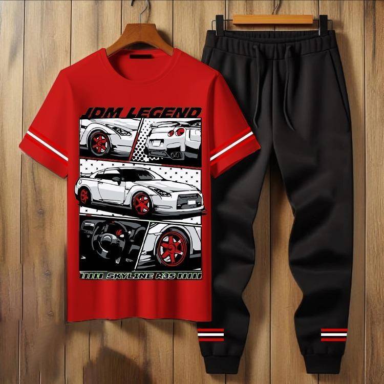2pcs man jersey 4 printed track suit