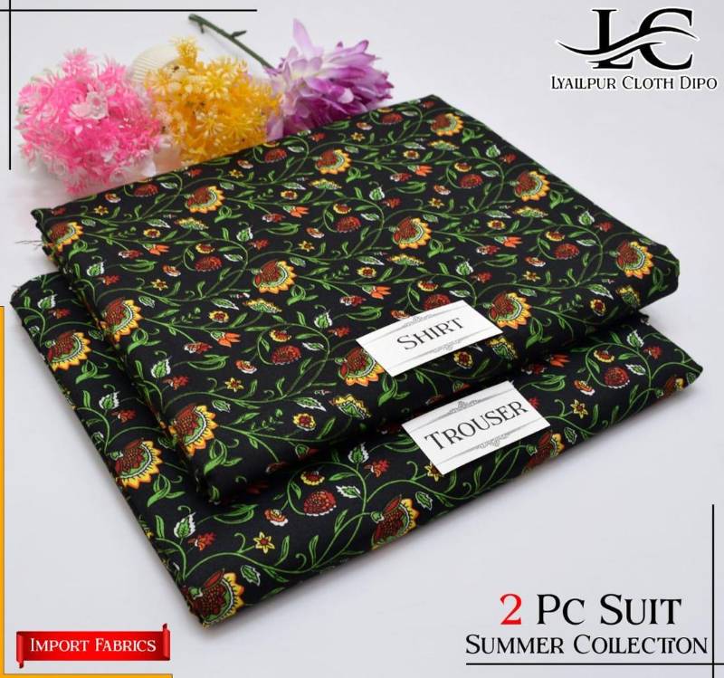 2pcs women unstitched suit code14
