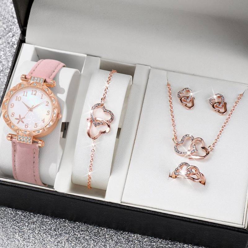 New TikTok Popular Women's Watch Fashion Personality Simple Watch Butterfly Digital Belt Watch suit
 code 6