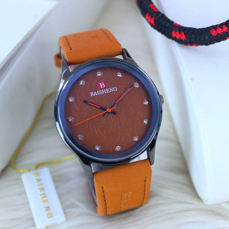 man watch leather strap