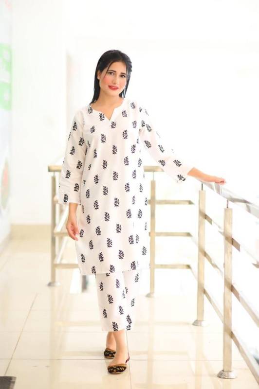 2pcs women stitched linen 4 shirt and trouser