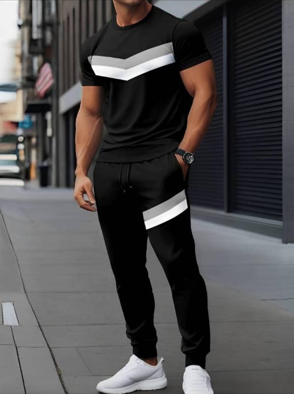 Man grey micro track suit