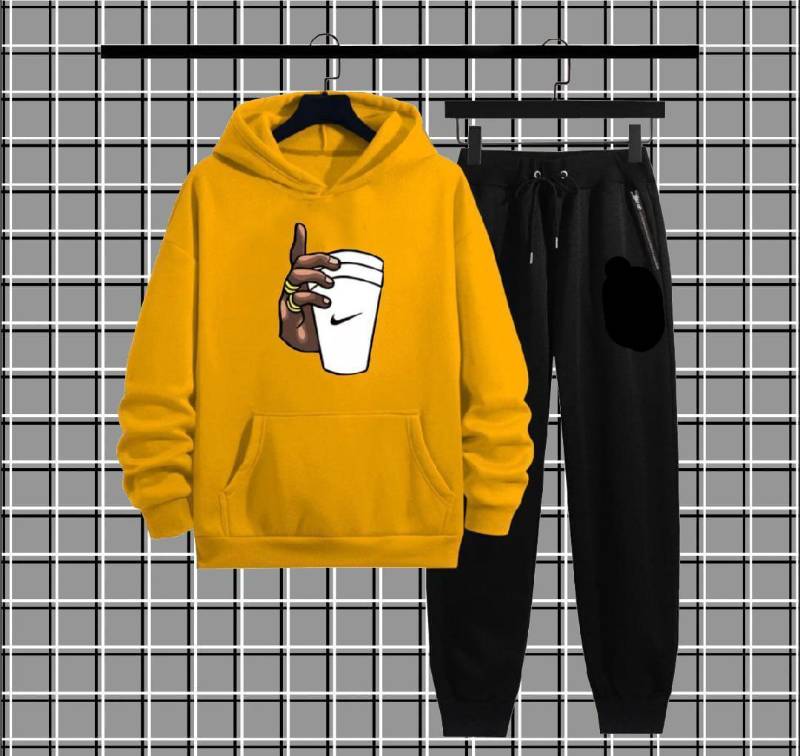 Man fleece graphic sublimation hoodie track suit