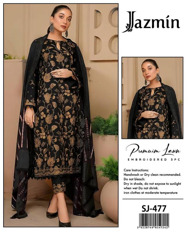 3 Pcs Women's Unstitched Embroidered Suit
code1