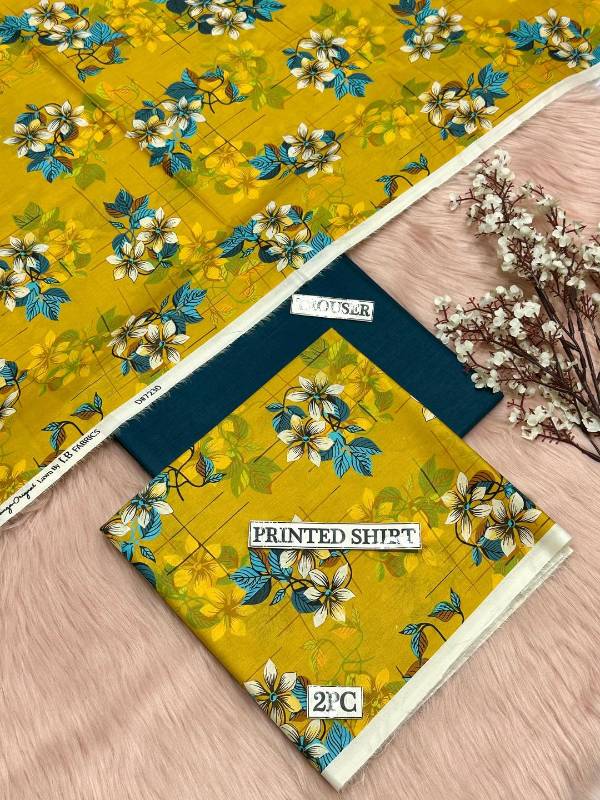 2pcs women unstitched Digital print suit code8