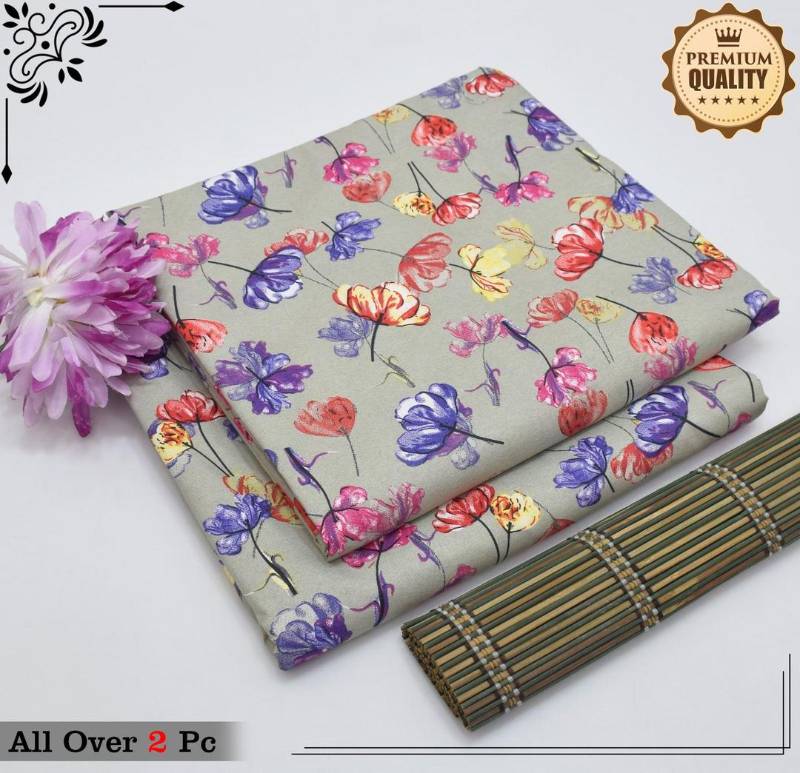 2pcs women unstitched suit code23