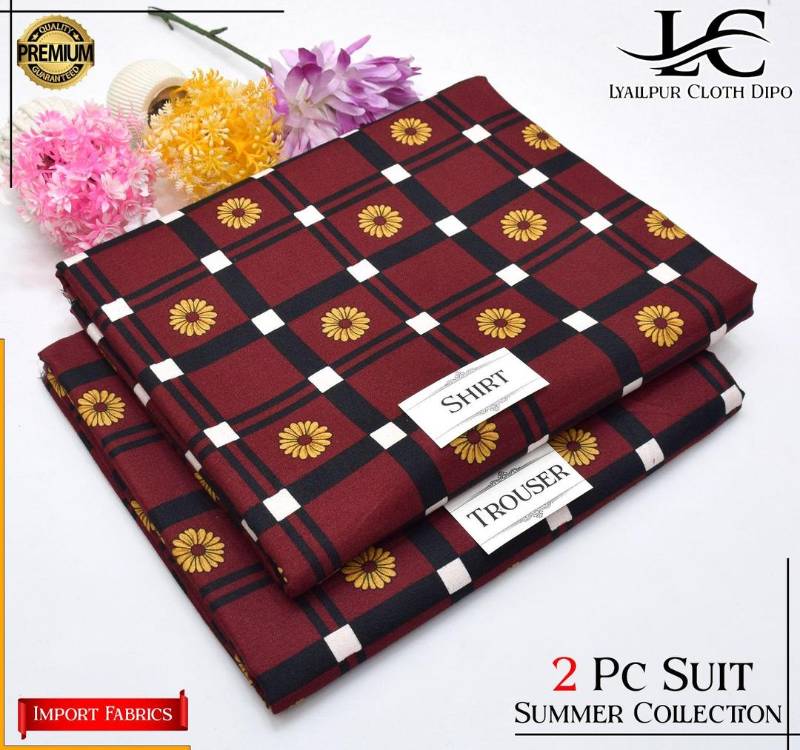 2pcs women unstitched suit    code24