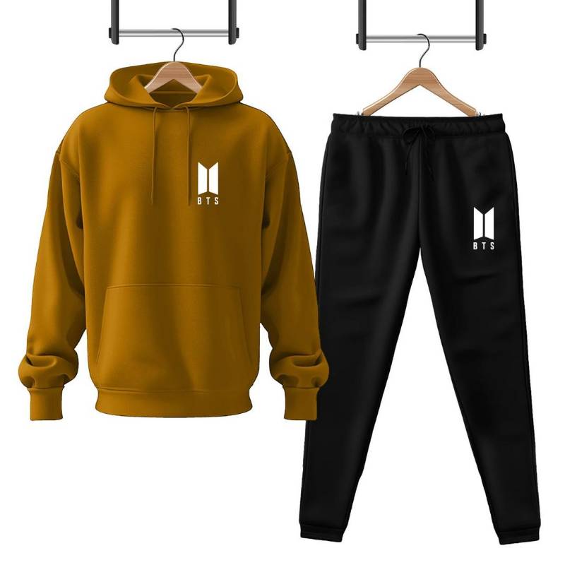 Man fleece printed Hoodie Track suit