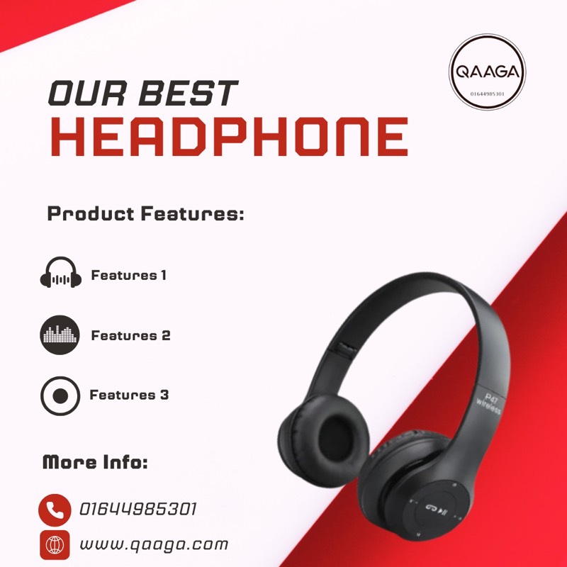 P47 Stereo Head Mounted Bluetooth Headphones Multifunctional Headset Wireless Phone Speakerphone