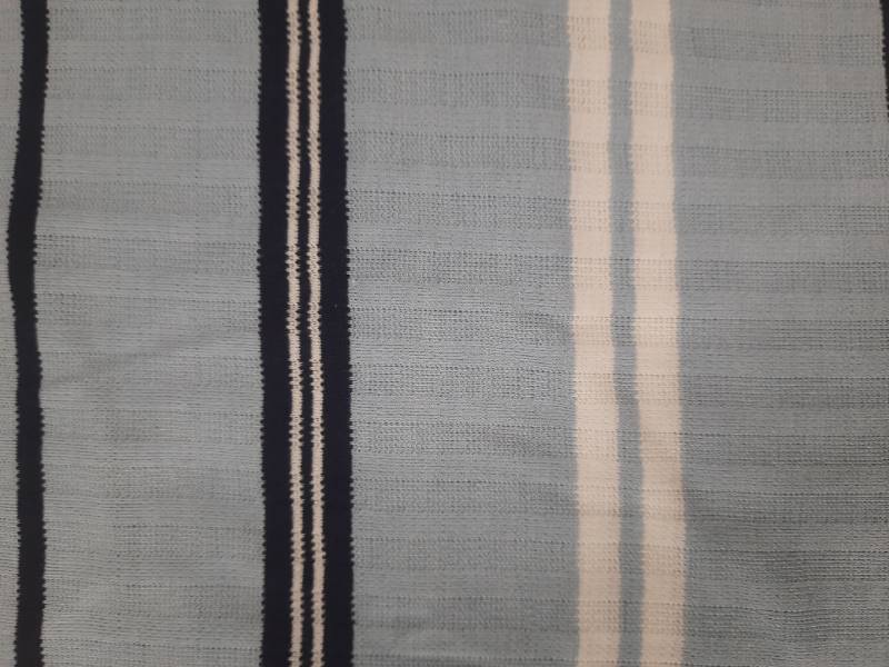 FB219- 60% Poly-40% Cotton, Striped, Structured Knitted Fabric