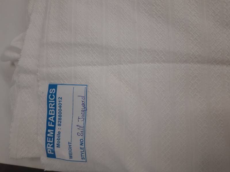 FB213- 52% Cotton-48% Poly, Self jacquard, Knitted Fabric