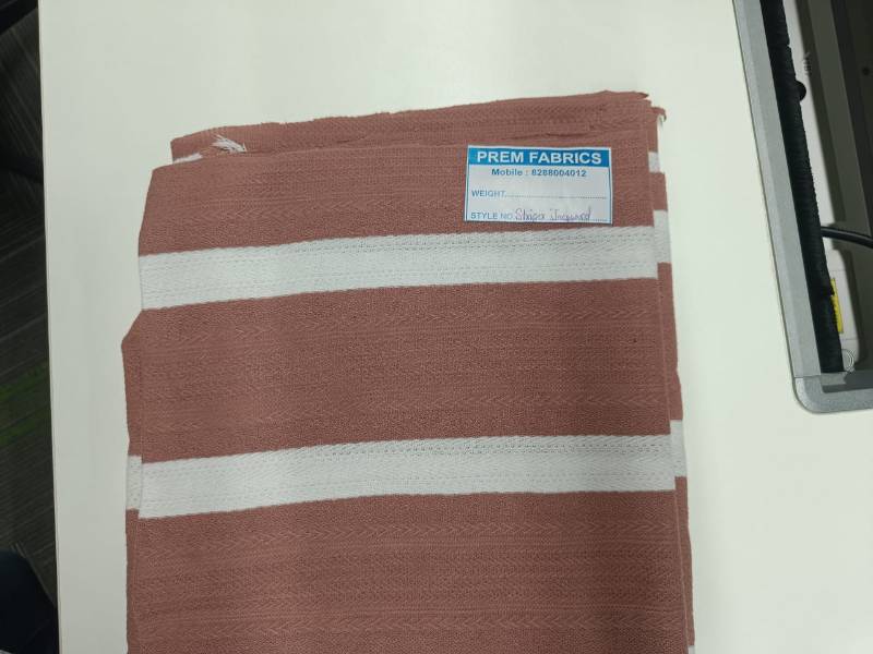 FB227-60% Poly-40% Cotton, Self Design Fabric, Jacquard Knitted Fabric