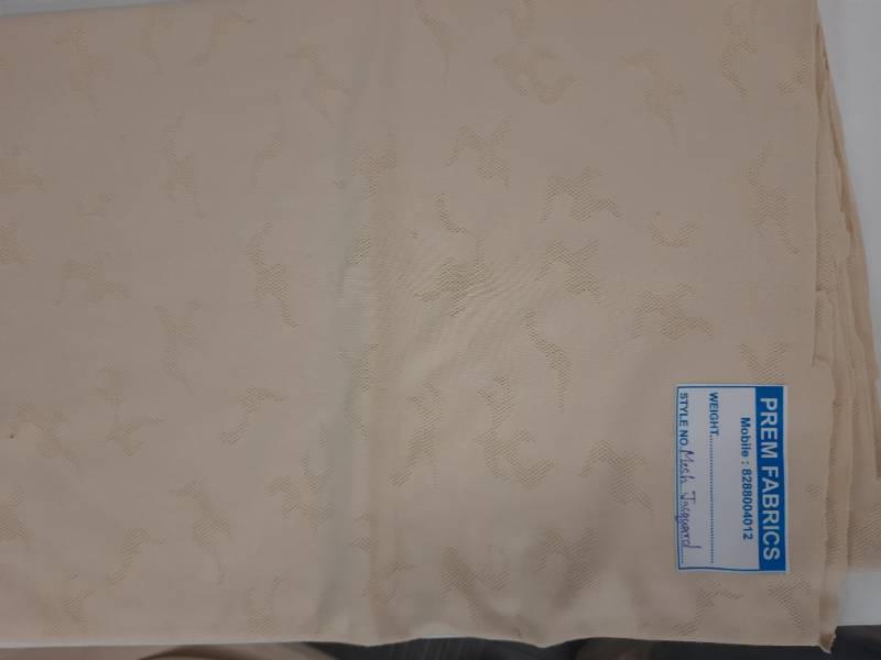 FB220- 50% Poly-50% Cotton, Self Design, Structured Knitted Fabric
