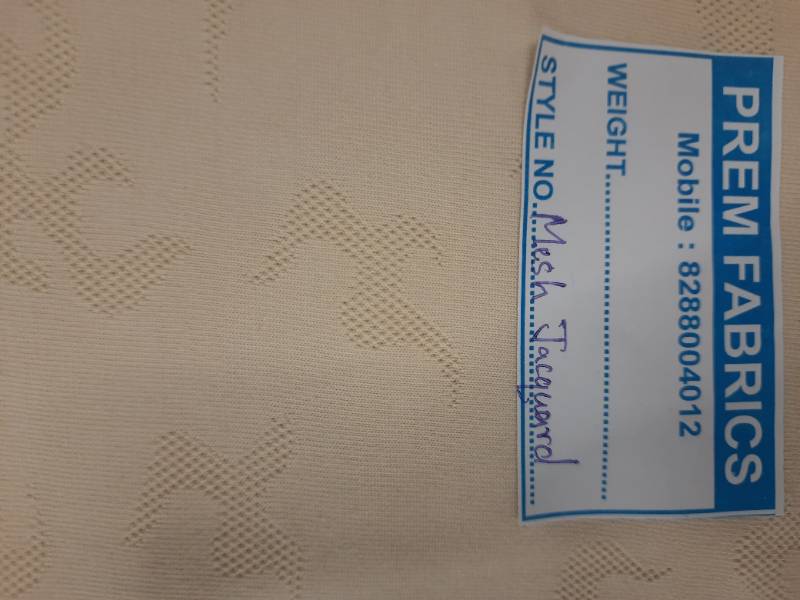 FB220- 50% Poly-50% Cotton, Self Design, Structured Knitted Fabric