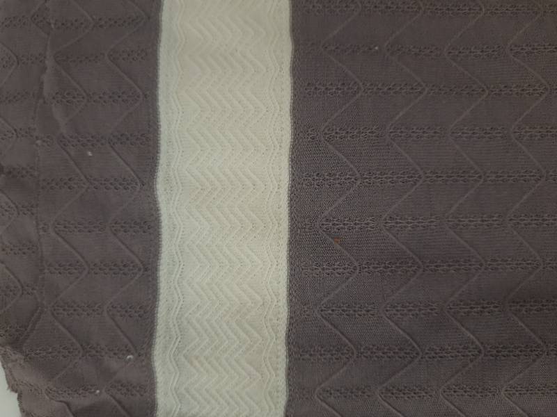 FB217- 50% Poly-50% Cotton, Self Design, Striper Jacquard, Knitted Fabric