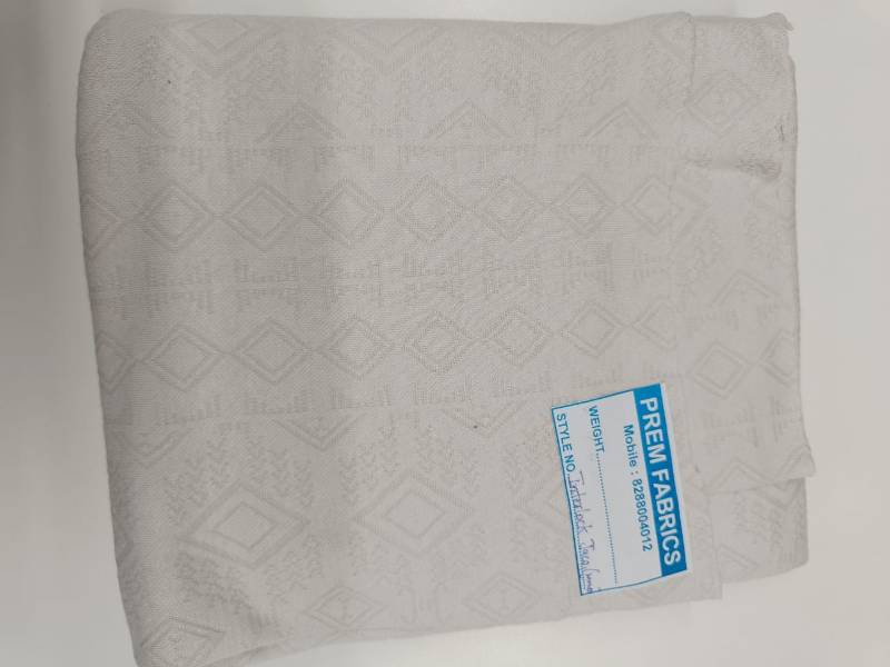 FB226- 50% Poly-50% Cotton, Self Design Fabric, Jacquard, Knitted Fabric