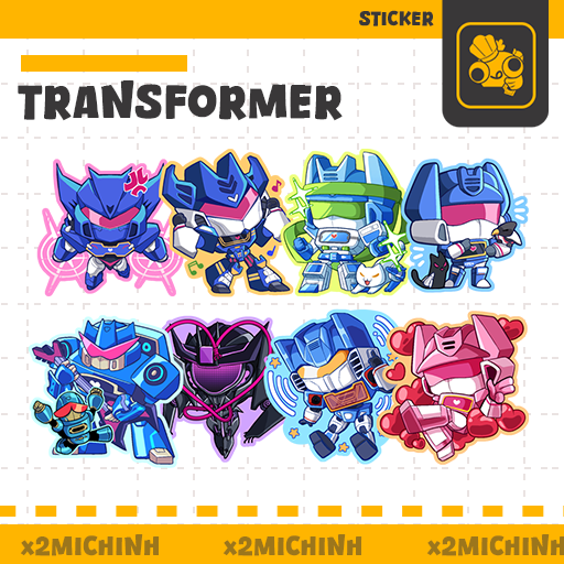 TRANSFORMER - SOUNDWAVES Sticker Set