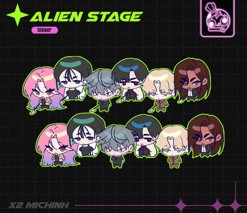 ALIEN STAGE Sticker set 1