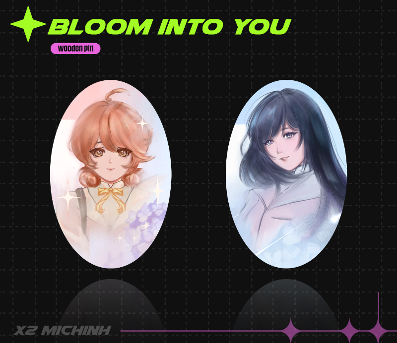 Wooden Pin Bloom Into You