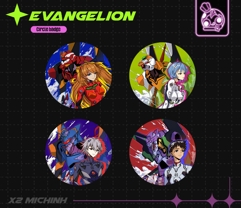 BADGE & COASTER EVANGELION