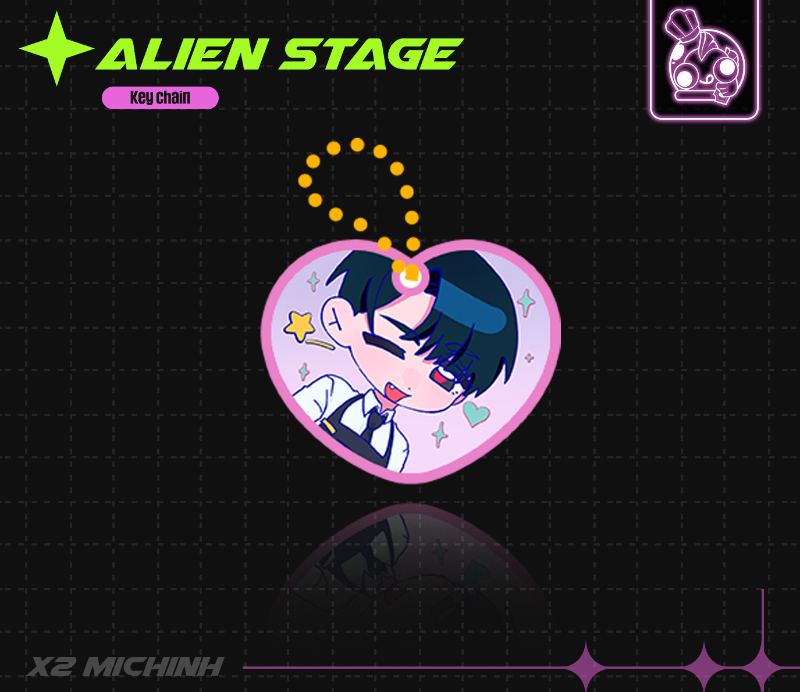 ALIEN STAGE Heart Keychain
