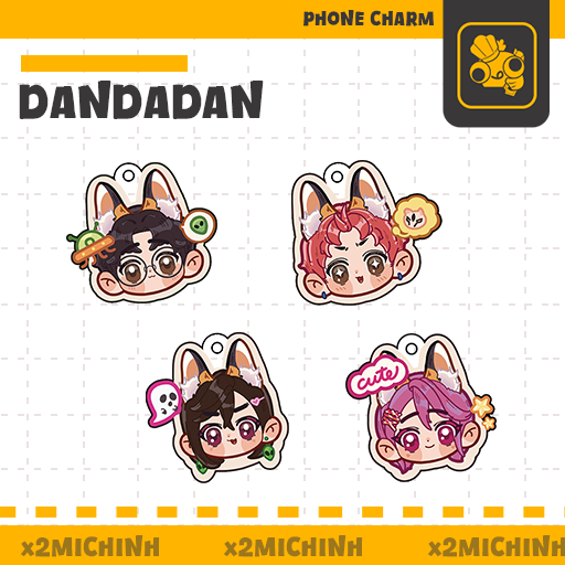 Dandadan Phonecharm ( JiJi - Okarun - Aira - MoMo )