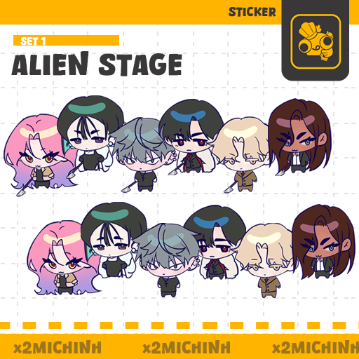ALIEN STAGE Sticker set 1