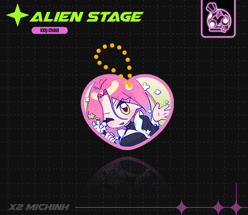 ALIEN STAGE Heart Keychain